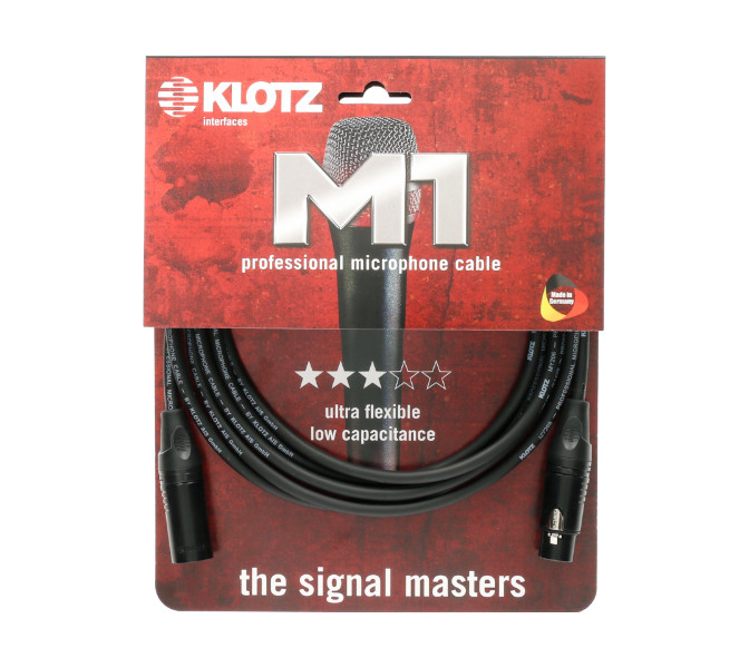 Mikrofónny kábel KLOTZ, 1m, M1, M1KB1FM0100