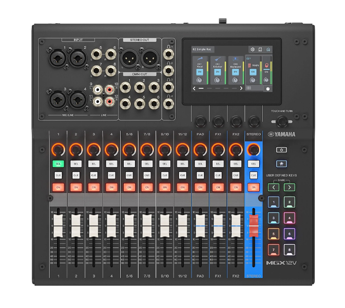 Yamaha MGX12V BK - prenosný digitálny mixpult