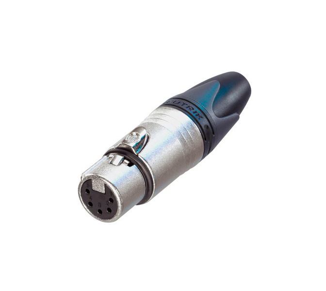 NEUTRIK NC5FXX, káblový XLR konektor, samica, 5-pin silver